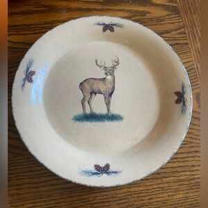 Home & Garden Party Northwoods Big Buck dinner plate rustic 2005